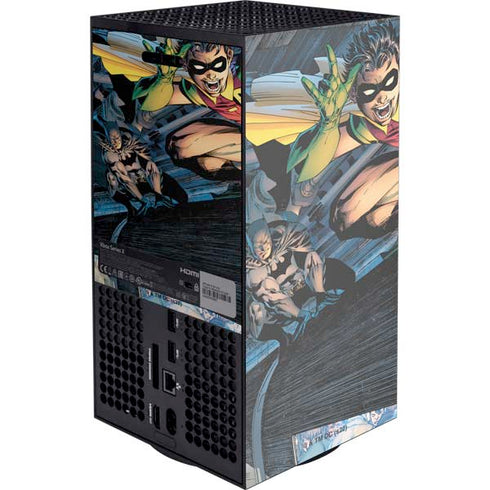 DC Comics Batman All Star Batman & Robin, The Boy Wonder ( Batman & Robin in Action) By Jim Lee XBox Series X Digital Edition Console Skin